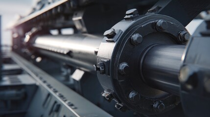 Detailed industrial machinery components