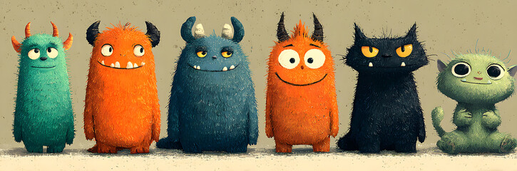 niños monstruos de Halloween