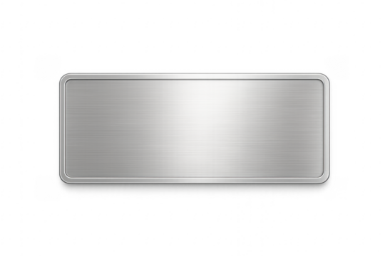 Brushed metal plate on transparent background - Powered by Adobe