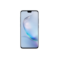 Modern Smartphone with Abstract Wallpaper on white Background