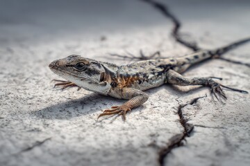 Fototapeta premium Close up of a deceased lizard on concrete