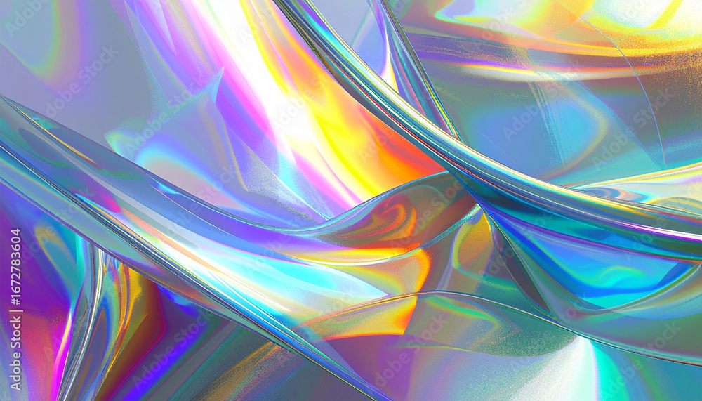 Poster abstract 3d background bright glass colorful gradient fluid wave render texture.3d abstract glass re