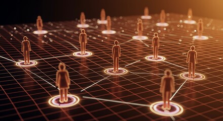 Digital Connection: A visually striking representation of the interconnectedness of people through a web of digital networks, highlighting the strength and reach of online communities. 