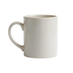 Simple White Ceramic Mug on white Background