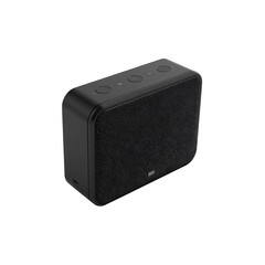 Obraz premium Sleek Black Portable Bluetooth Speaker with Textured Grill