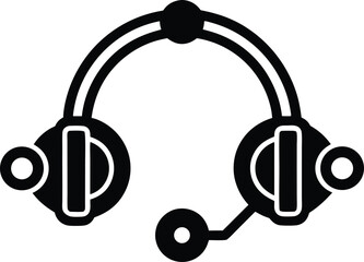Naklejka premium Headset connection vector icon.