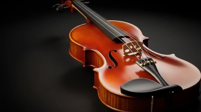 Elegant violin close up a classic stringed instrument for music and art