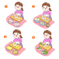 Spicy Tteokbokki Rice Cake Vector.