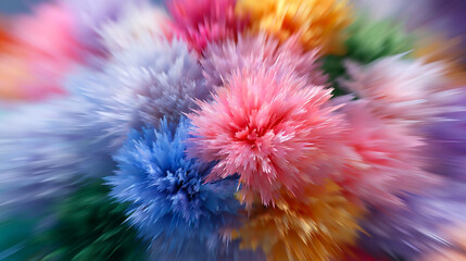 Abstract Colorful Explosion A vibrant display of textured patterns and radiating hues.