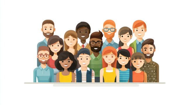 Diverse group portrait - Powered by Adobe