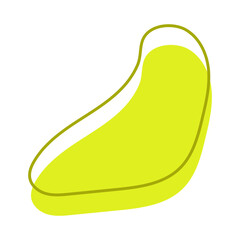 Abstract Lime Green Blob Shape Illustration