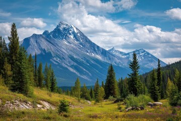 Fototapeta premium Scenic summer vista of the Canadian Rockies