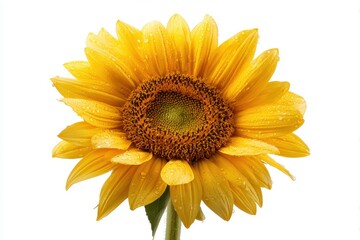 Fototapeta premium Stunning sunflower on a white backdrop