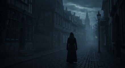 Haunted street scene