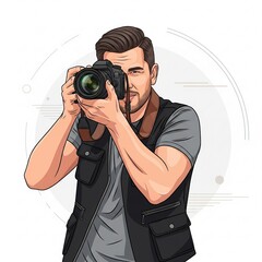 photographer with camera