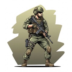 soldier with rifle