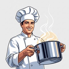 chef with a pan