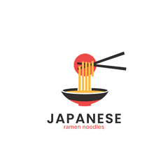 Japanese noodles bowl logo