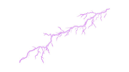Striking white lightning bolt against a vibrant purple background © senmachine