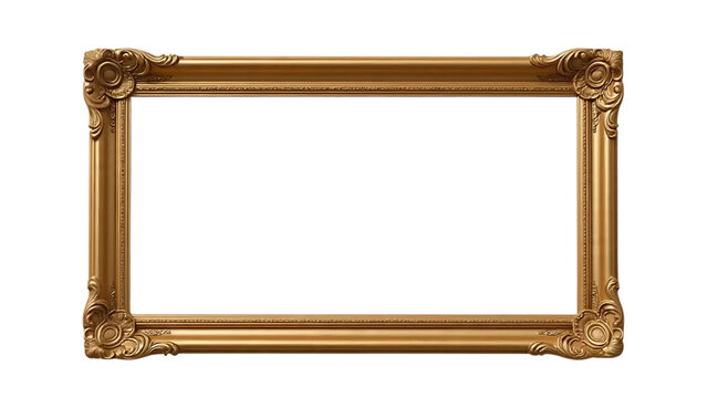 gold frame isolated on white