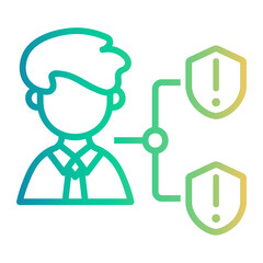 risk management Line Gradient Icon