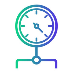time management Line Gradient Icon