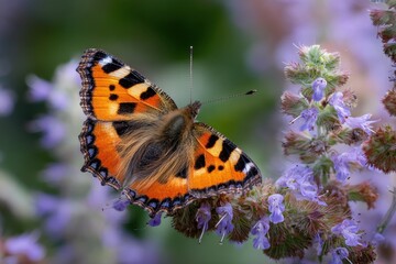 Obraz premium tiny tortoiseshell on catnip