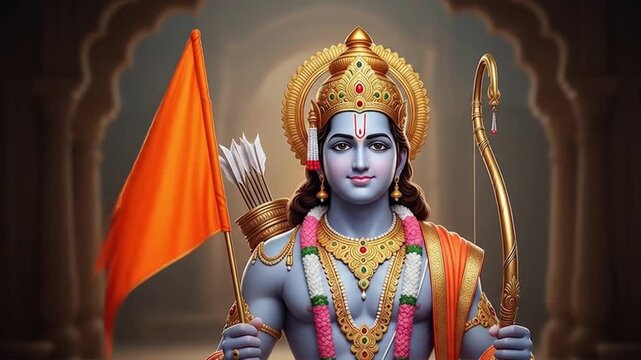 Lord Rama, the Hindu Deity, Digital Art