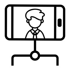 employee Line Icon