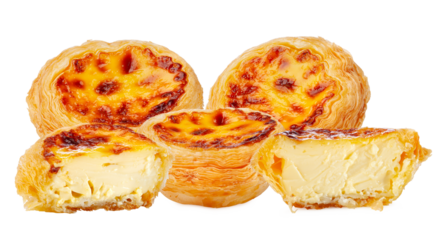 freshly baked custard tarts delicious portuguese pastry