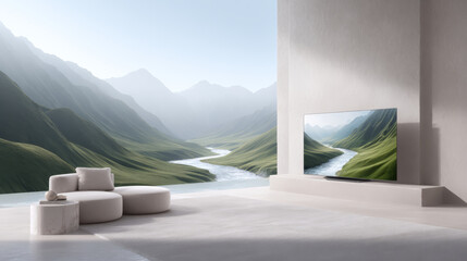 3d render of a modern living room