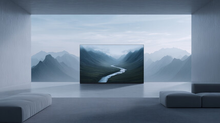 3d render of a modern living room