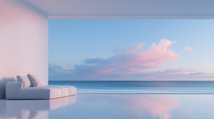 hotel room with a view of the sea