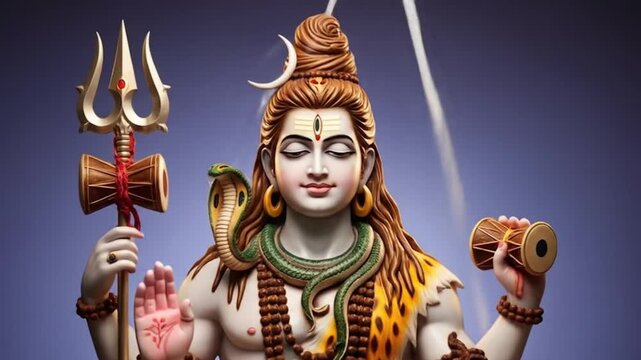 Serene Statue of Lord Shiva: Hindu Deity
