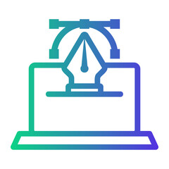 graphic design Line Gradient Icon