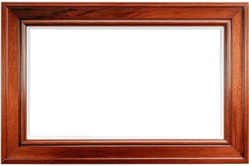 Elegant wood frame showcasing an empty white canvas, offering a versatile template for artwork