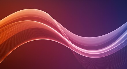 Fototapeta premium Abstract Wave of Color: A vibrant abstract image, featuring an elegant, flowing wave of color against a gradient backdrop. The design showcases a smooth, fluid aesthetic.