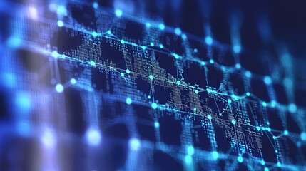 Obraz premium Blue Circuit Tech Network (Hardware Tech Background): Electronic Tech Backdrop