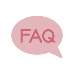 シンプルなFAQの吹き出しアイコンイラスト