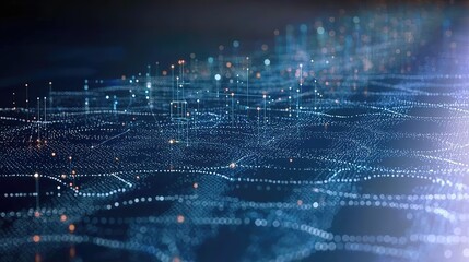 Blue Orange Data Dot-Line Network (Tech Summit Background)