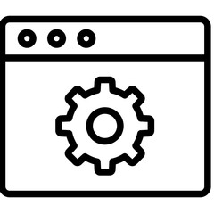 Website Settings Line Icon of Personal Website & Portfolio Icon Set