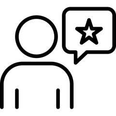 Customer Testimonial Line Icon of Online Reputation Management Icon Set