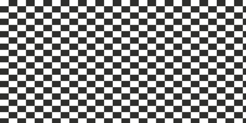 Fototapeta premium Checkerboard black and white seamless pattern. Background vector illustration.