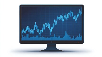 Computer screen displaying financial chart