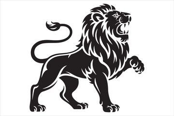 Naklejka premium Majestic Lion Silhouettes – Vector Bundle for Logos, Tattoos, and Designs