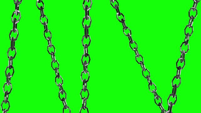 metal chain link connection loop animation