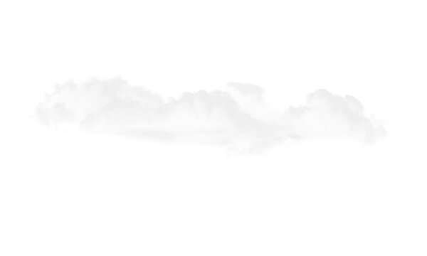 A soft, hazy cloud formation against a bright white background.