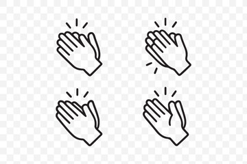 Hand clapping icon set . Applause symbol. Clapping hands icon , vector illustration .