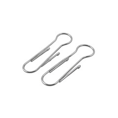 Two Silver Binder Clips on white Background