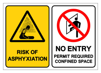 Risk Of Asphyxiant Symbol Sign, Vector Illustration, Isolate On White Background Label. EPS10